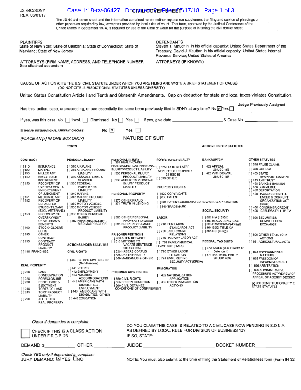 D Case 1:18-Cv-06427 Document 2 Filed 07/17/18 Page 1 of 3