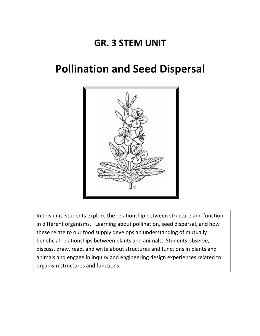 Pollination and Seed Dispersal