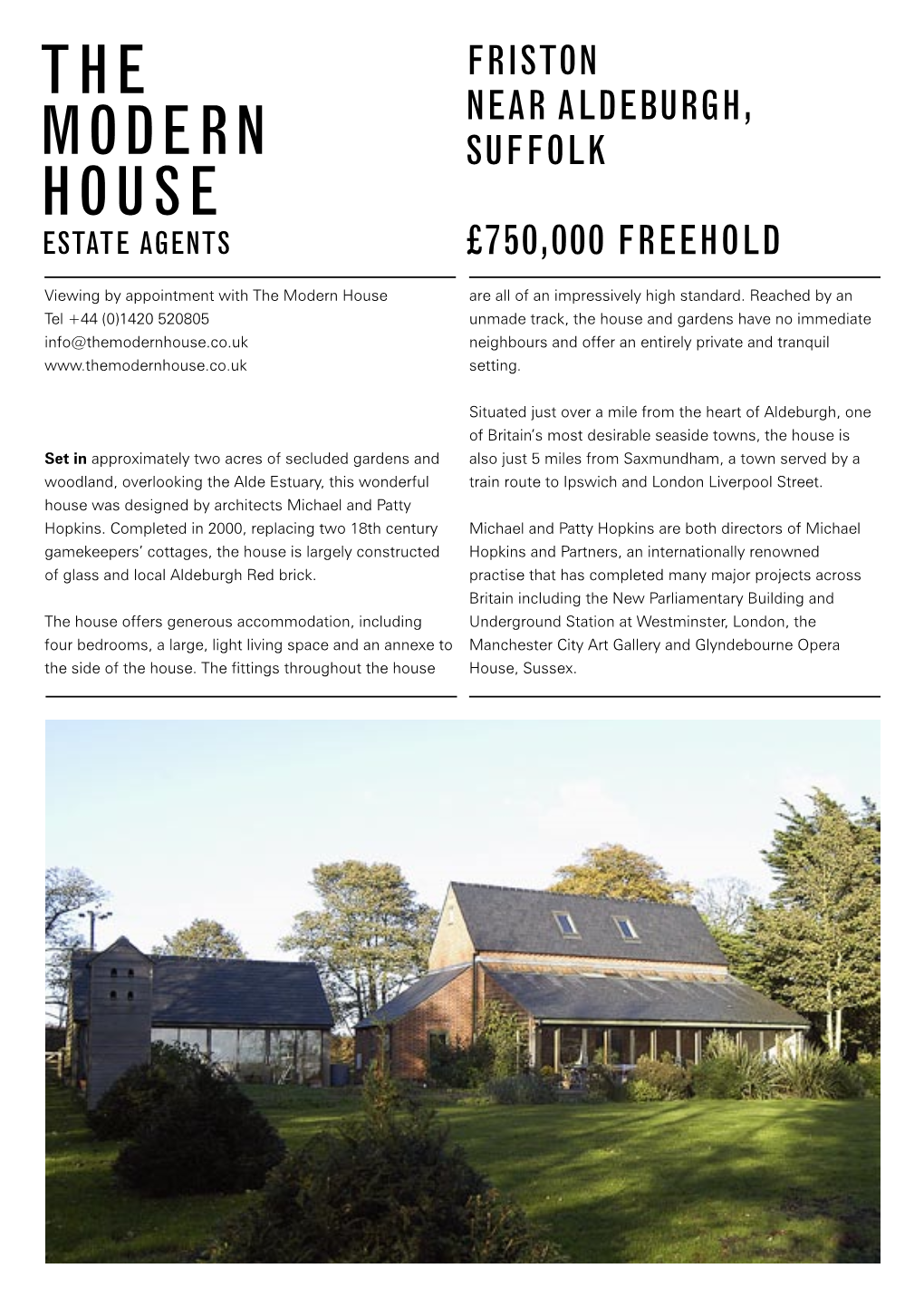 Friston Near Aldeburgh, Suffolk £750,000 Freehold