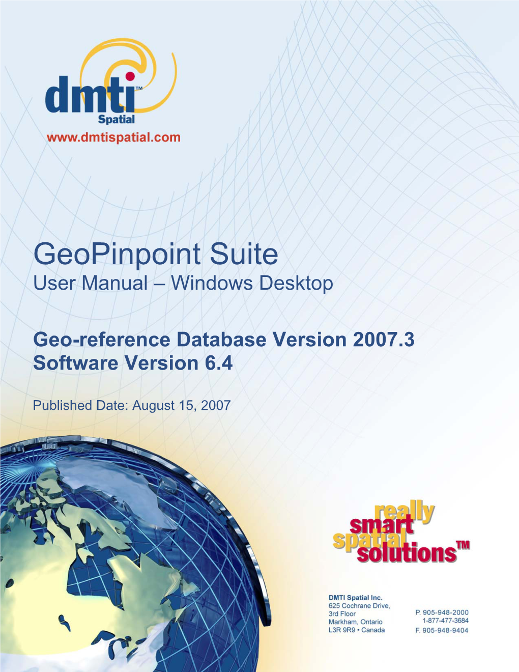 Geopinpoint Suite User Manual – Windows Desktop
