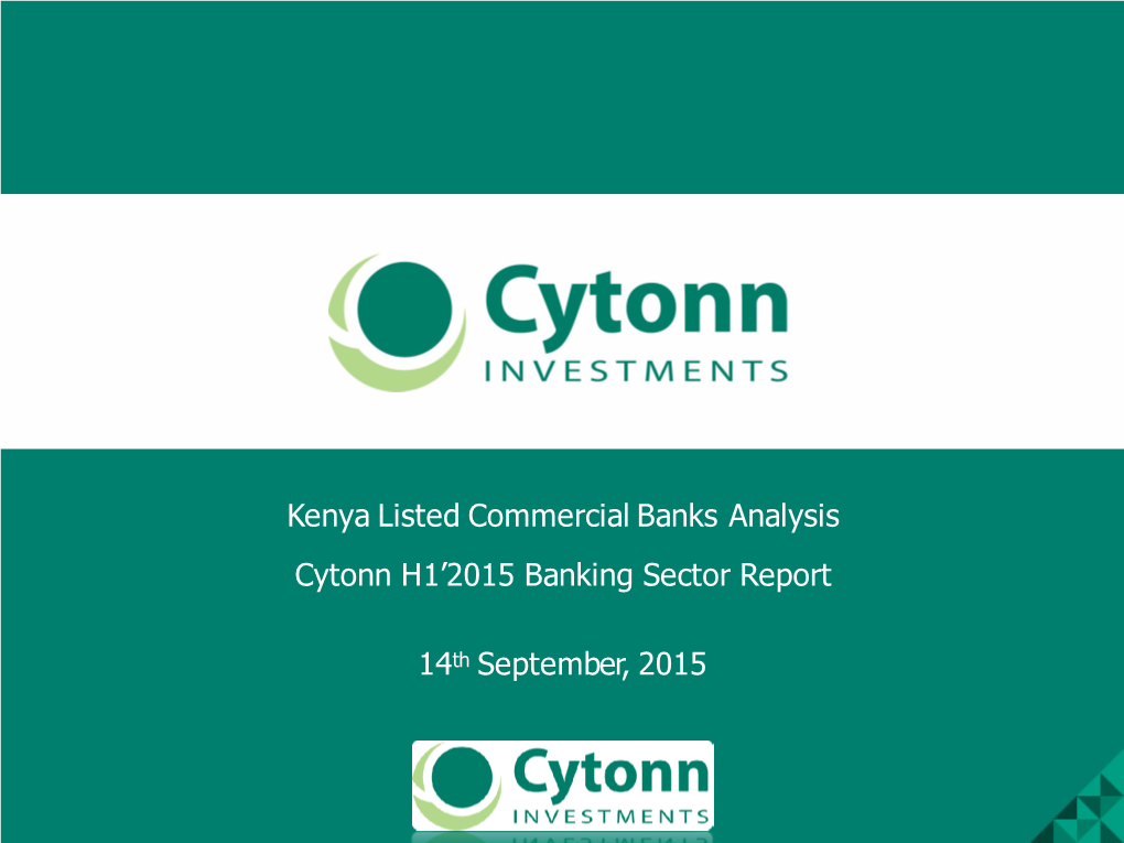 Cytonn H1'2015 Banking Report