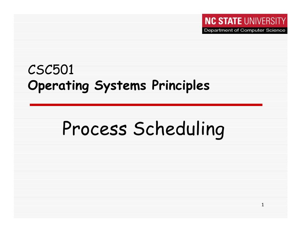 Process Scheduling