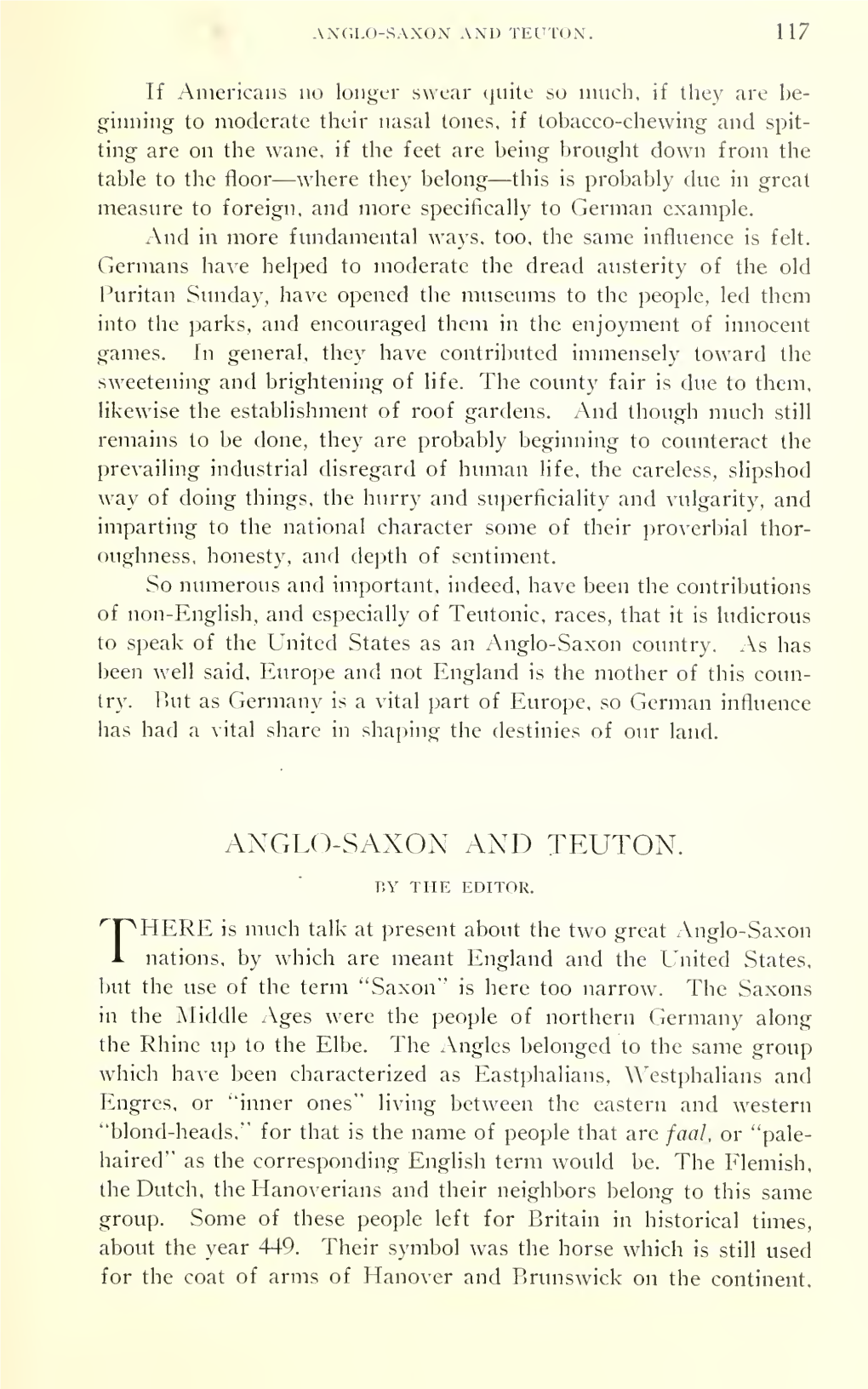 Anglo-Saxon and Teuton. 117