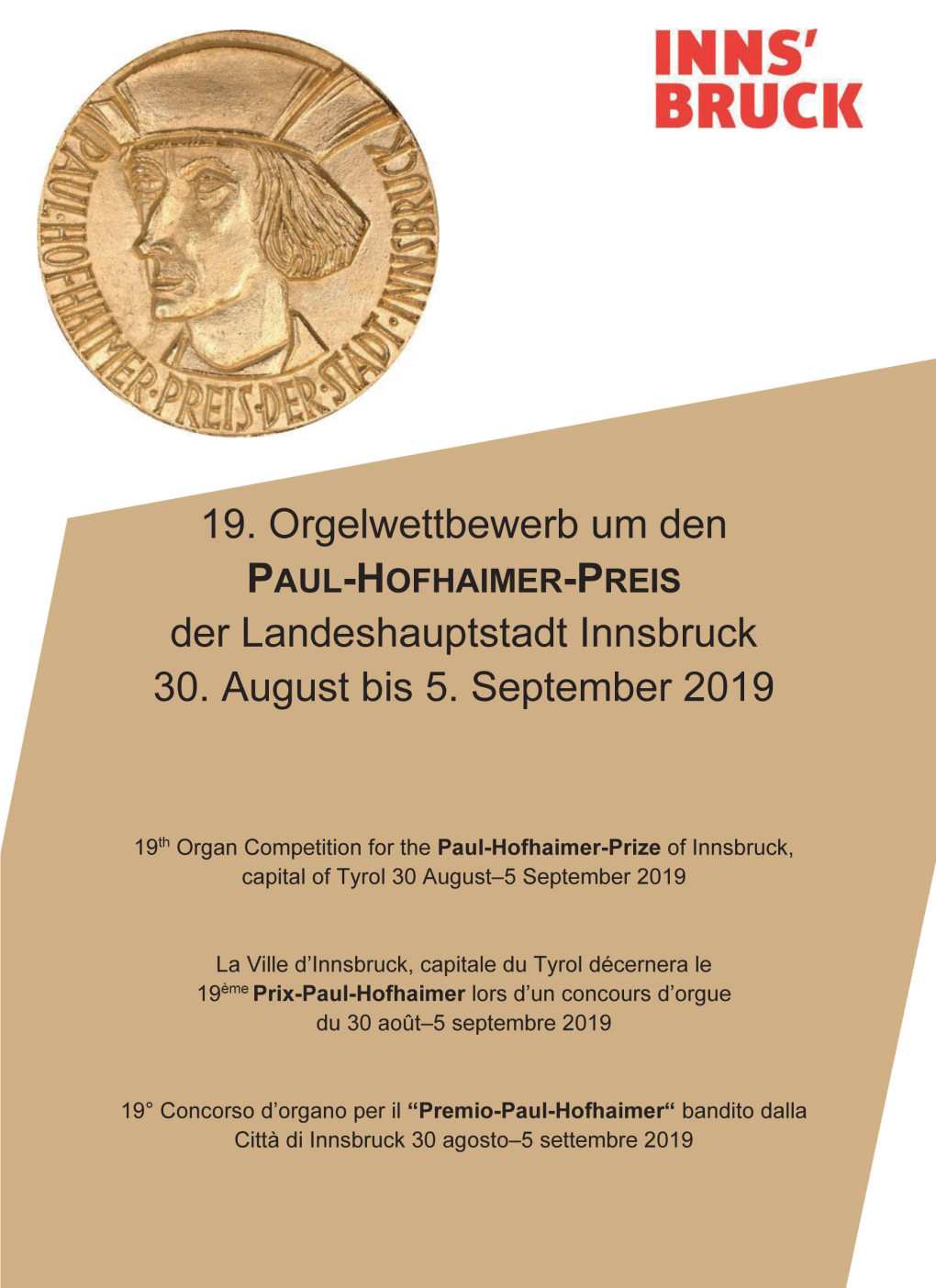 Paul-Hofhaimer-Prize of the Tirolean State Capital, Innsbruck