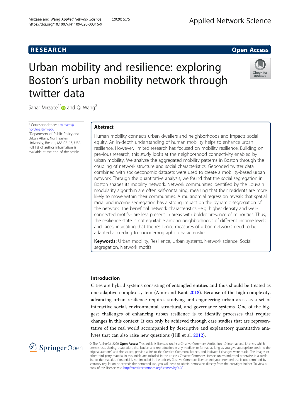 Exploring Boston's Urban Mobility Network Through Twitter Data