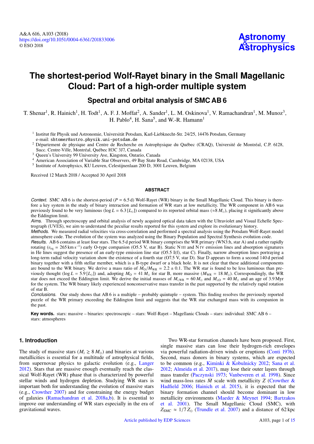 The Shortest-Period Wolf-Rayet Binary in the Small Magellanic Cloud: Part of a High-Order Multiple System Spectral and Orbital Analysis of SMC AB 6 T