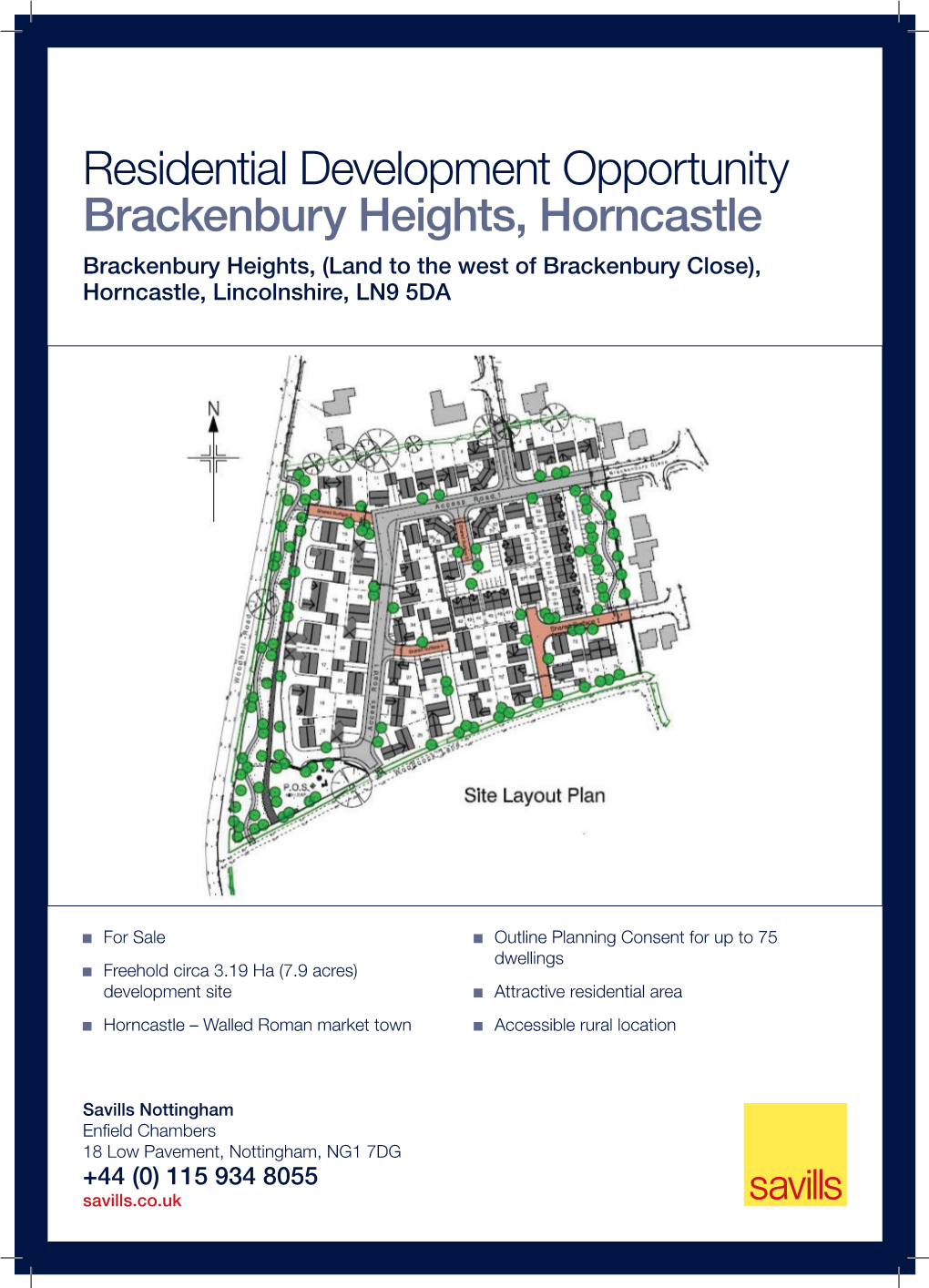 Residential Development Opportunity Brackenbury Heights, Horncastle Brackenbury Heights, (Land to the West of Brackenbury Close), Horncastle, Lincolnshire, LN9 5DA