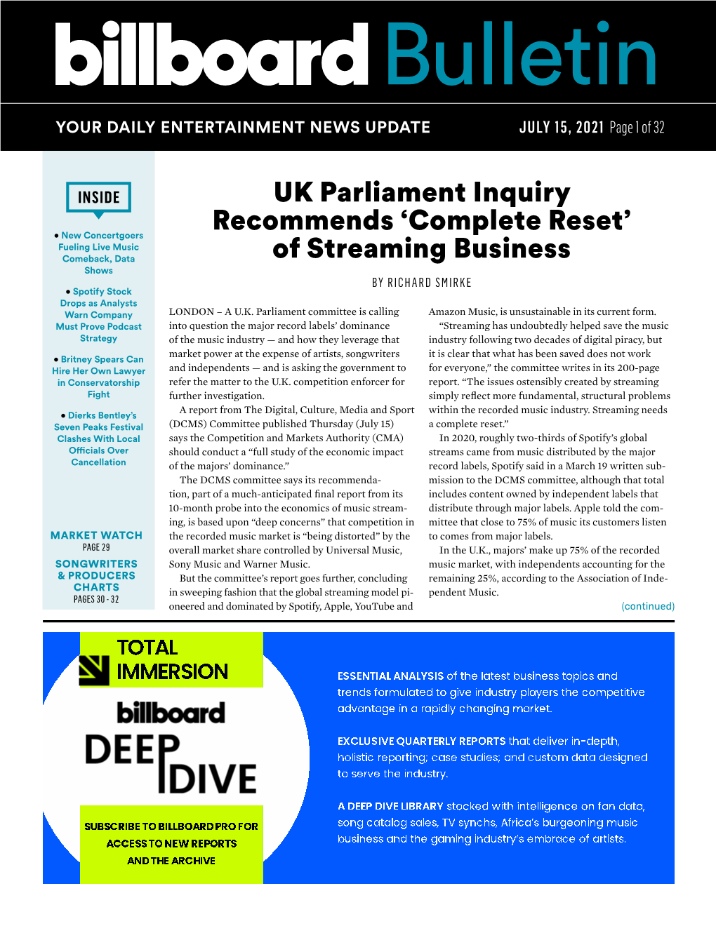 UK Parliament Inquiry Recommends 'Complete Reset' Of