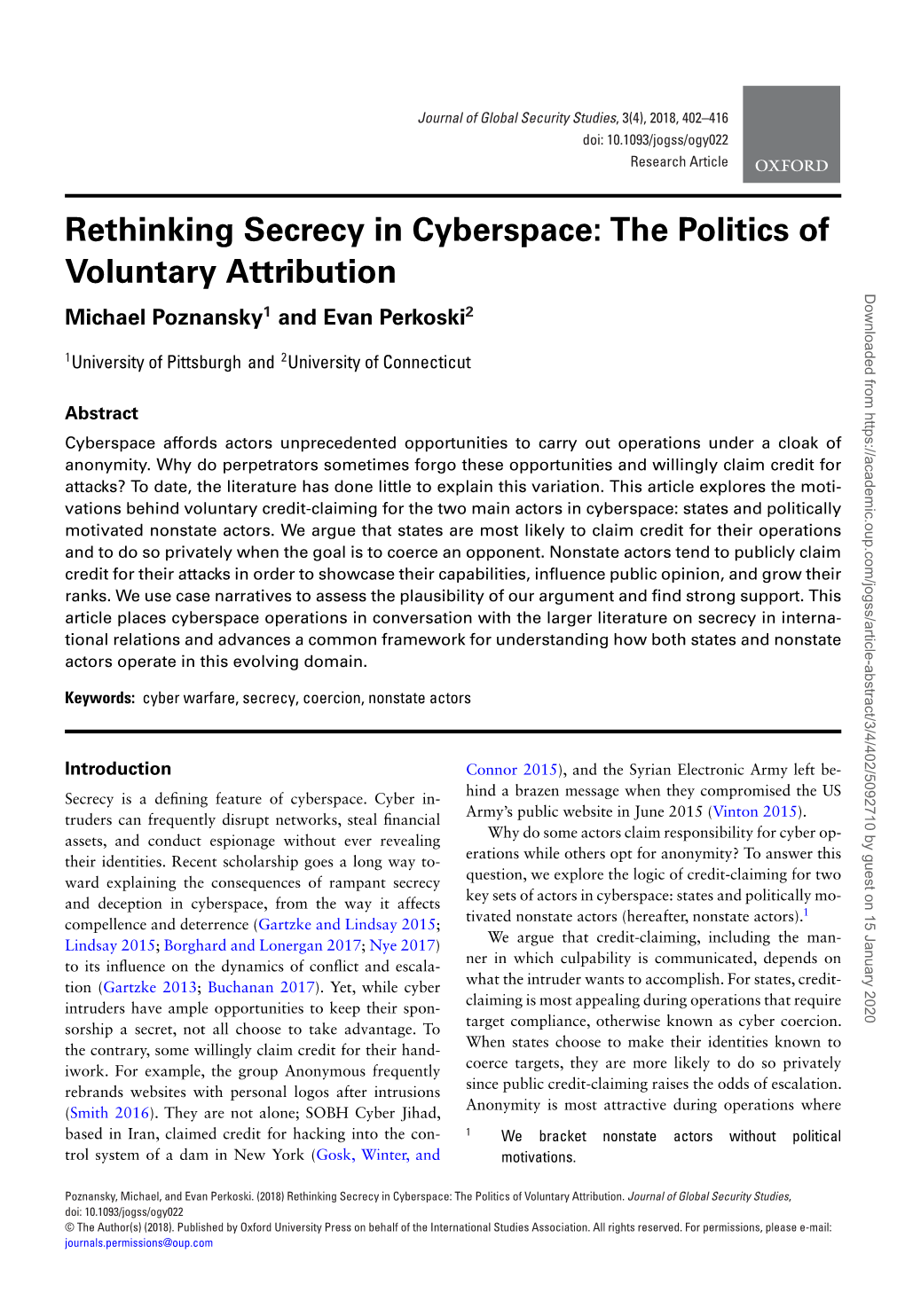 Rethinking Secrecy in Cyberspace