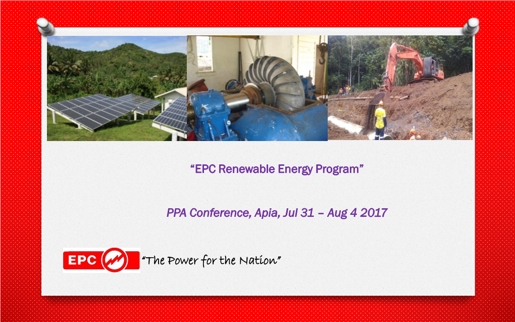 EPC Renewable Energy Programme