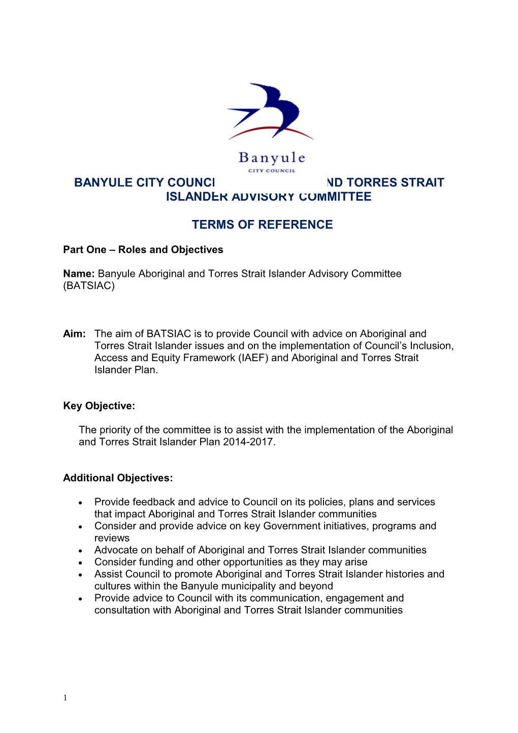 Banyule City Council Aboriginal and Torres Strait Islander Advisory Committee