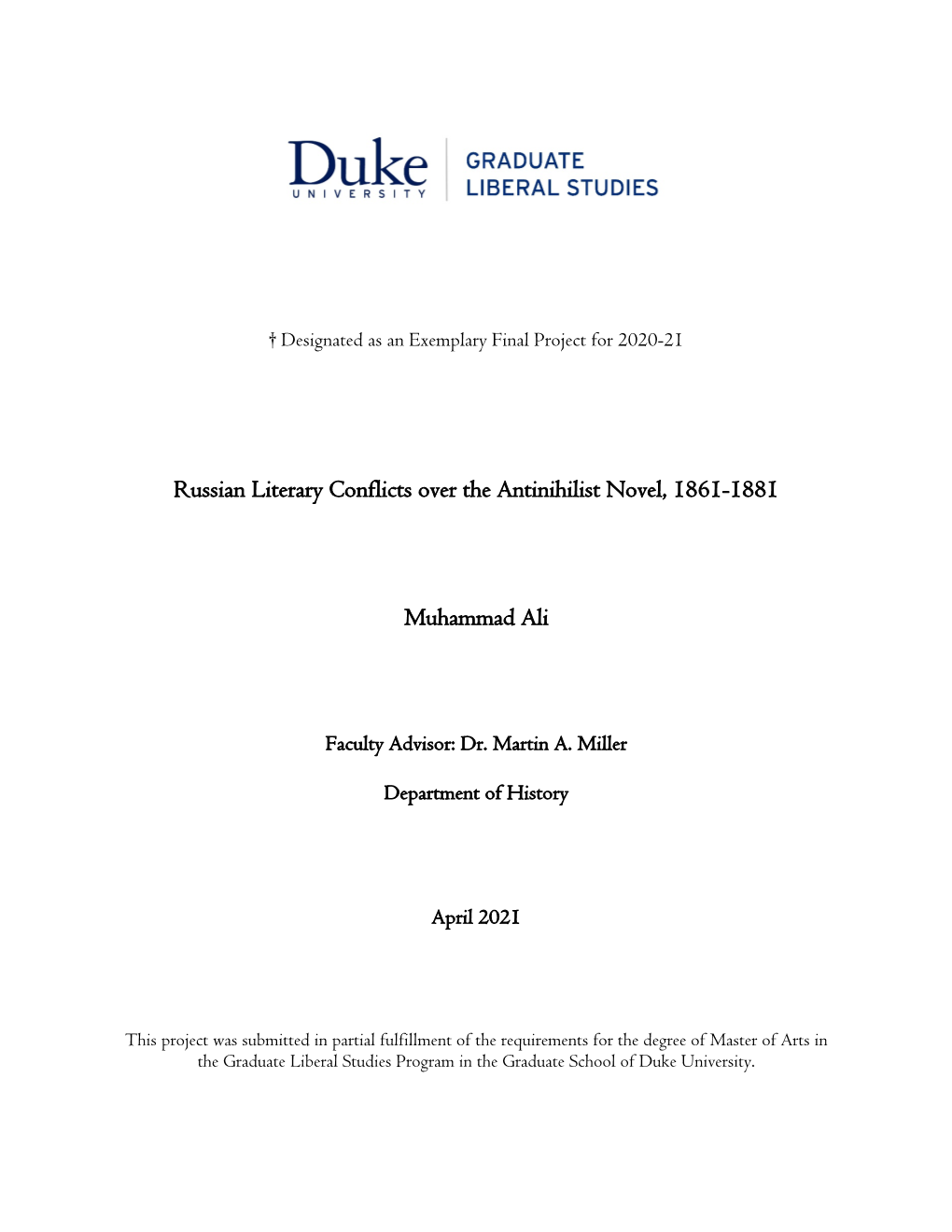 Russian Literary Conflicts Over the Antinihilist Novel, 1861-1881