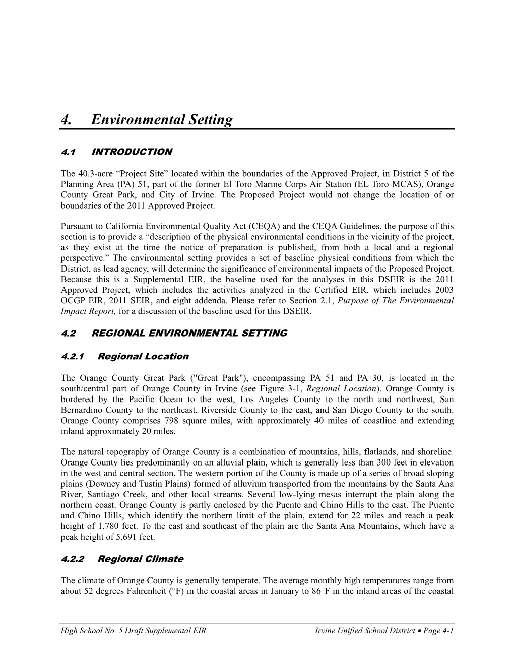 4. Environmental Setting