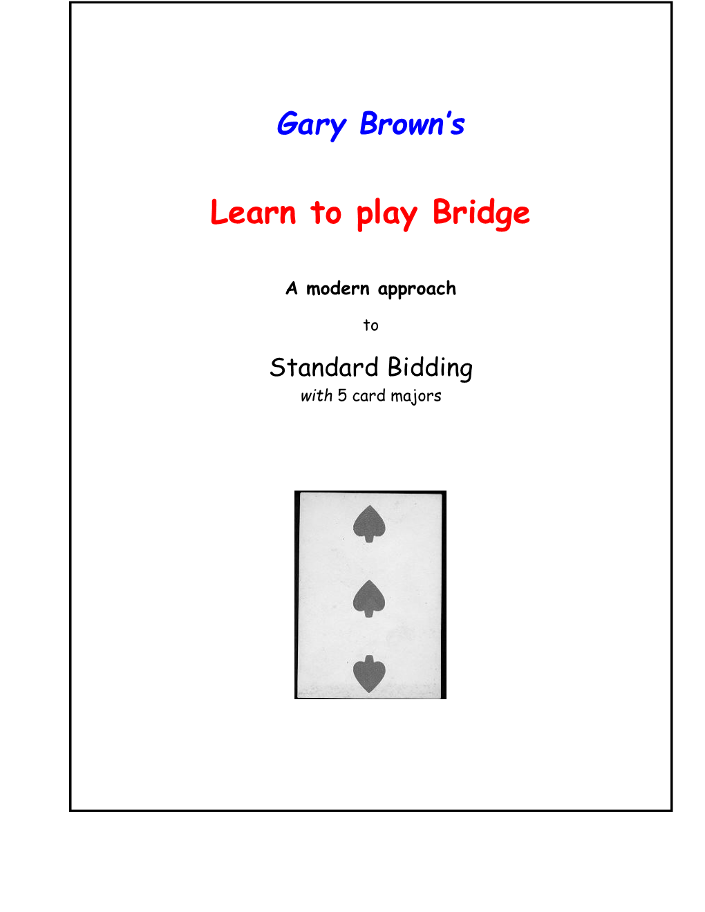 Learn to Play Bridge
