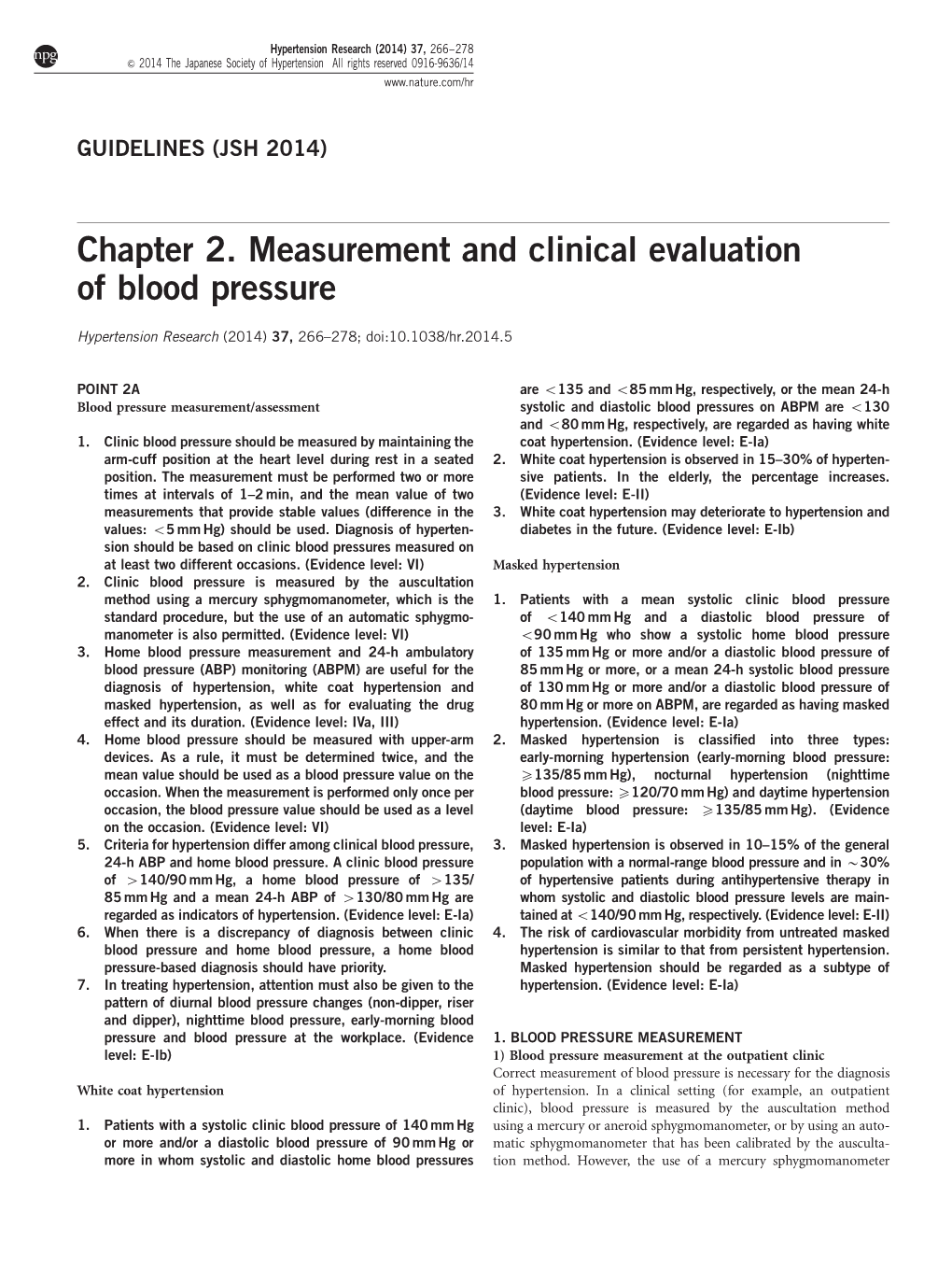 Chapter 2. Measurement and Clinical Evaluation of Blood Pressure