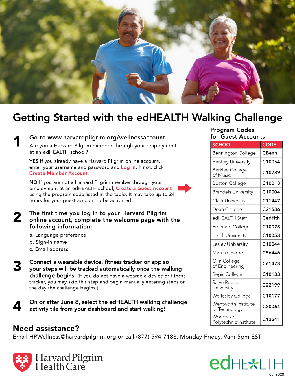 Getting Started with the Edhealth Walking Challenge Program Codes Go To