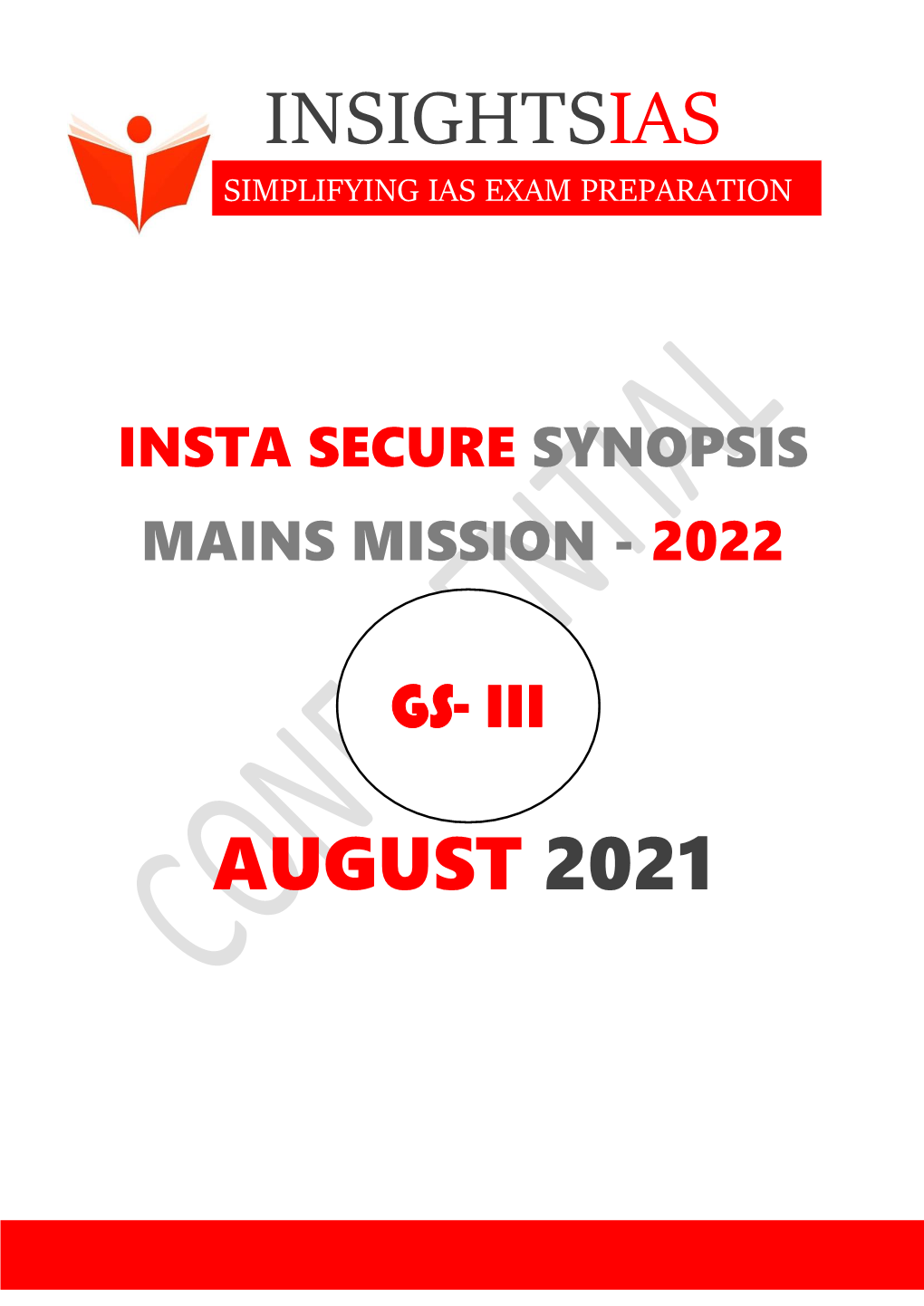 Insta Secure Synopsis Mains Mission - 2022