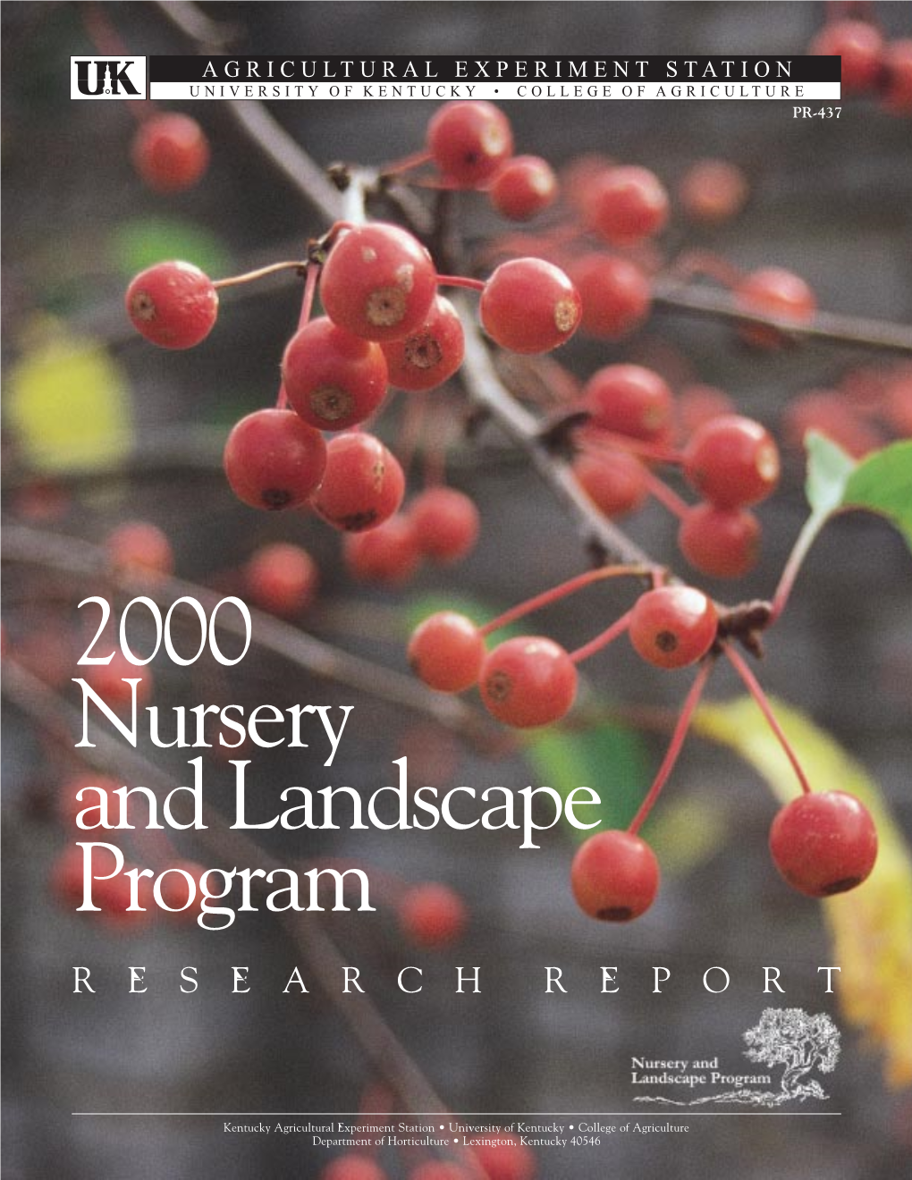 2000 Nursery and Landscape Program Research Report