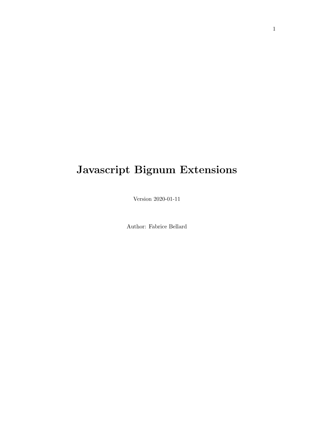 Javascript Bignum Extensions