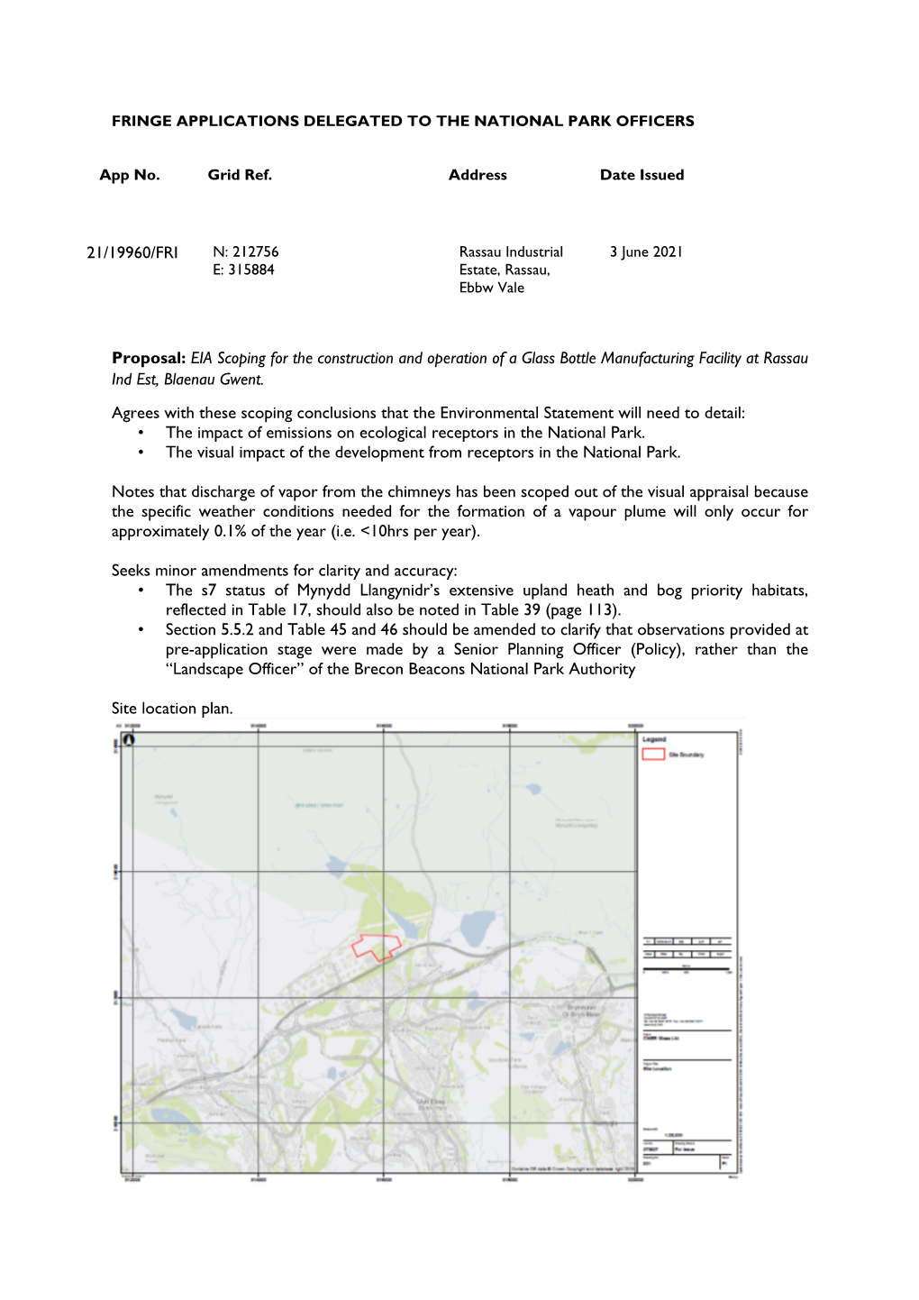 21/19960/FRI Proposal: EIA Scoping for the Construction and Operation Of