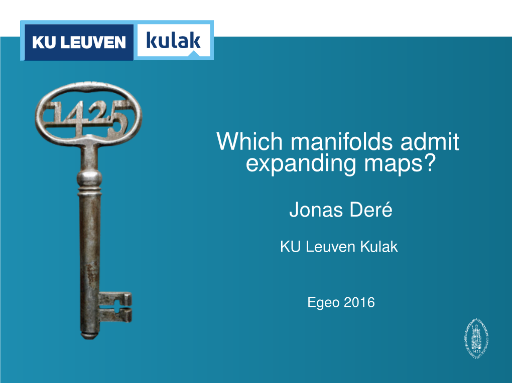 3 Which Manifolds Admit *0.1 Expanding Maps?