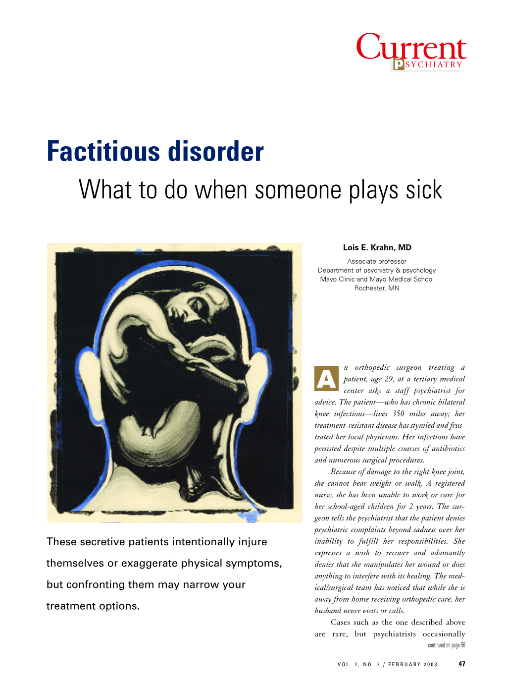Factitious Disorder What to Do When Someone Plays Sick