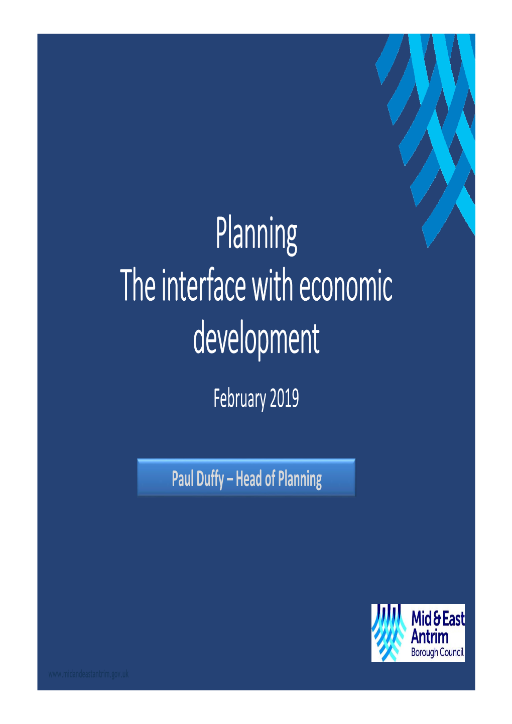 Planning the Interface with Economic Development February 2019