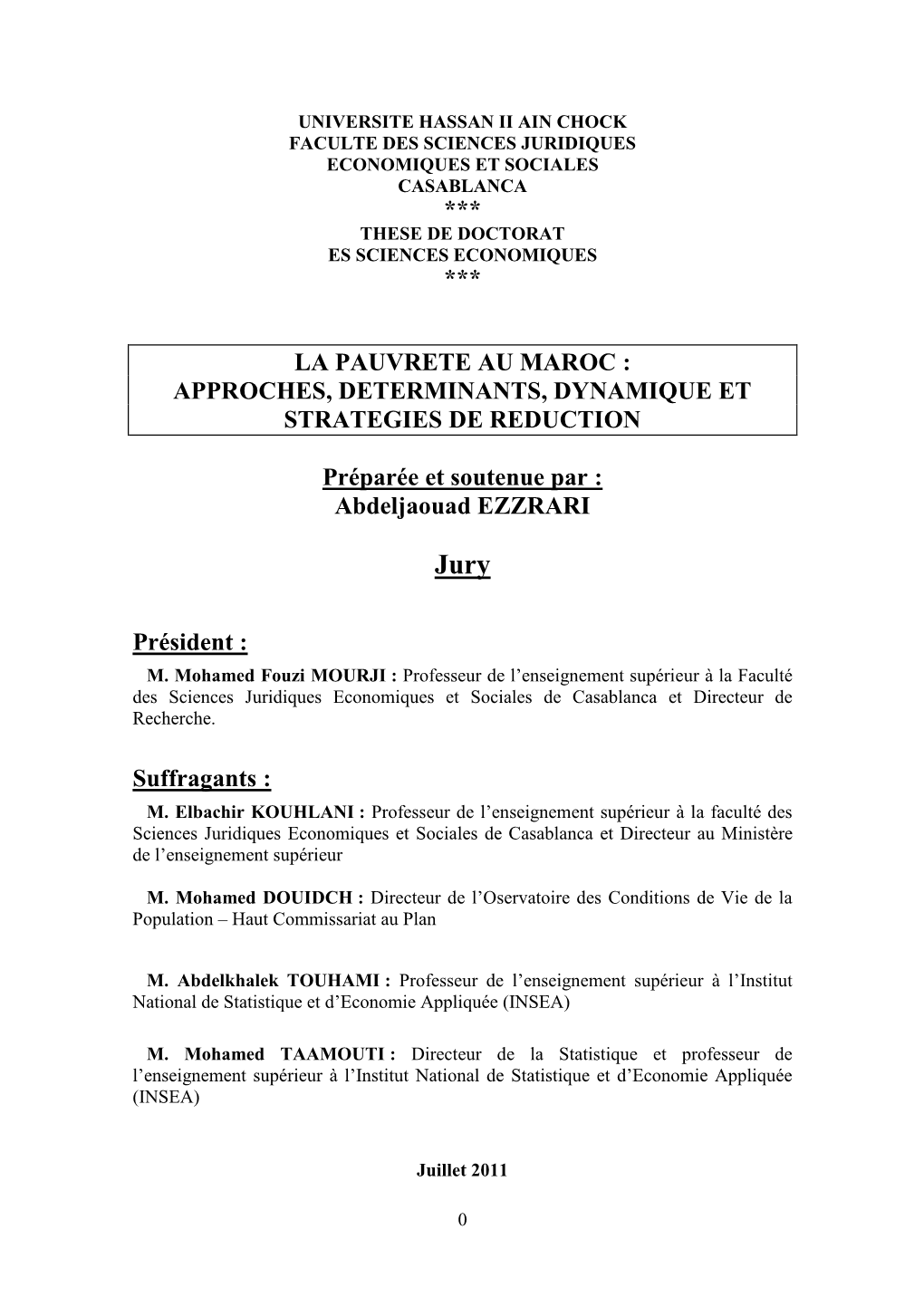 Dynamique De La Pauvrete Au Maroc Et Strategie De Reduction.Pdf