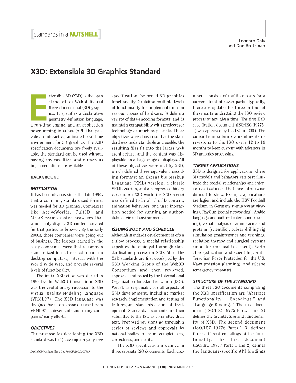 X3D: Extensible 3D Graphics Standard