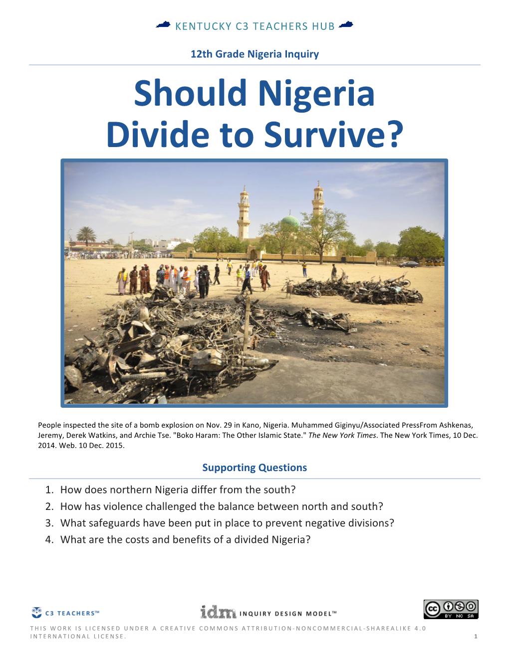 Should Nigeria Divide to Survive?