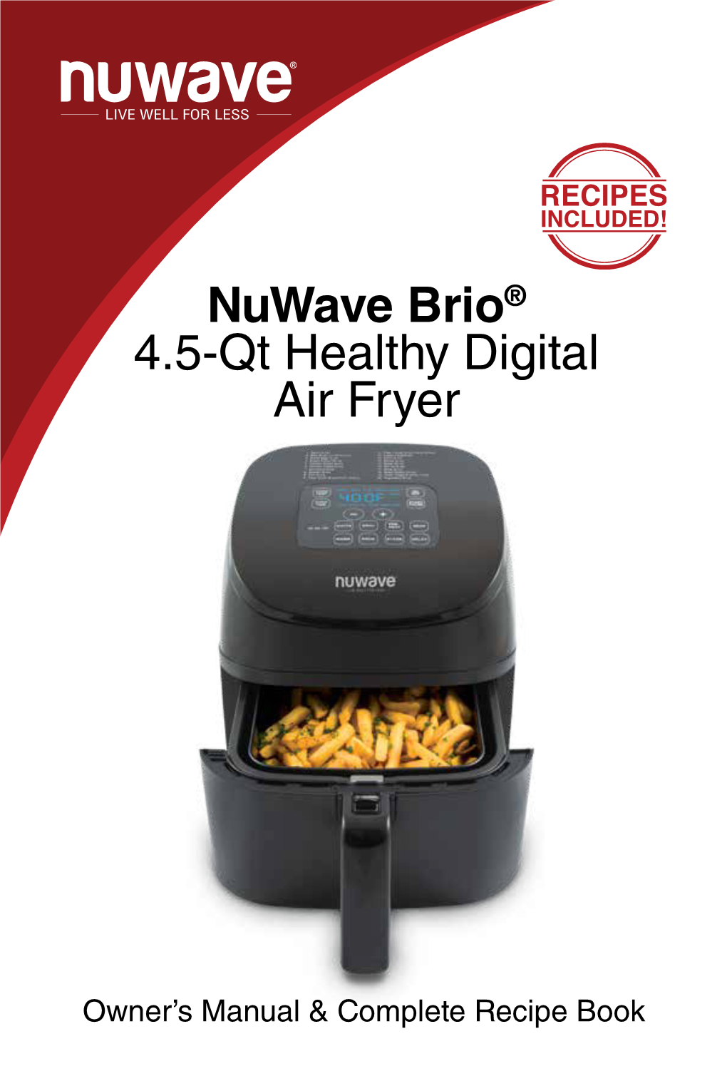 Nuwave Brio® 4.5-Qt Healthy Digital Air Fryer