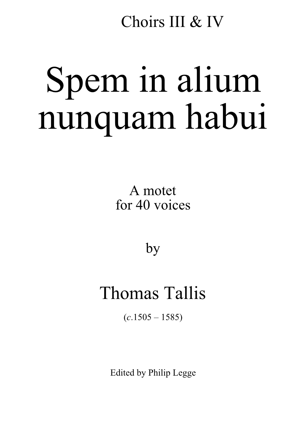 Tallis Spem in Alium 3-4 PML.Pdf