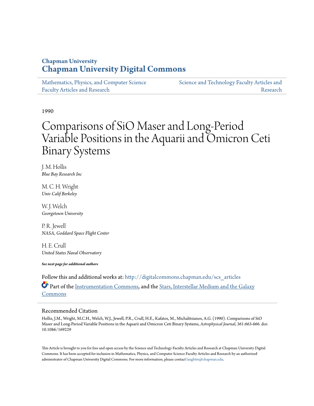 Comparisons of Sio Maser and Long-Period Variable Positions in the Aquarii and Omicron Ceti Binary Systems J