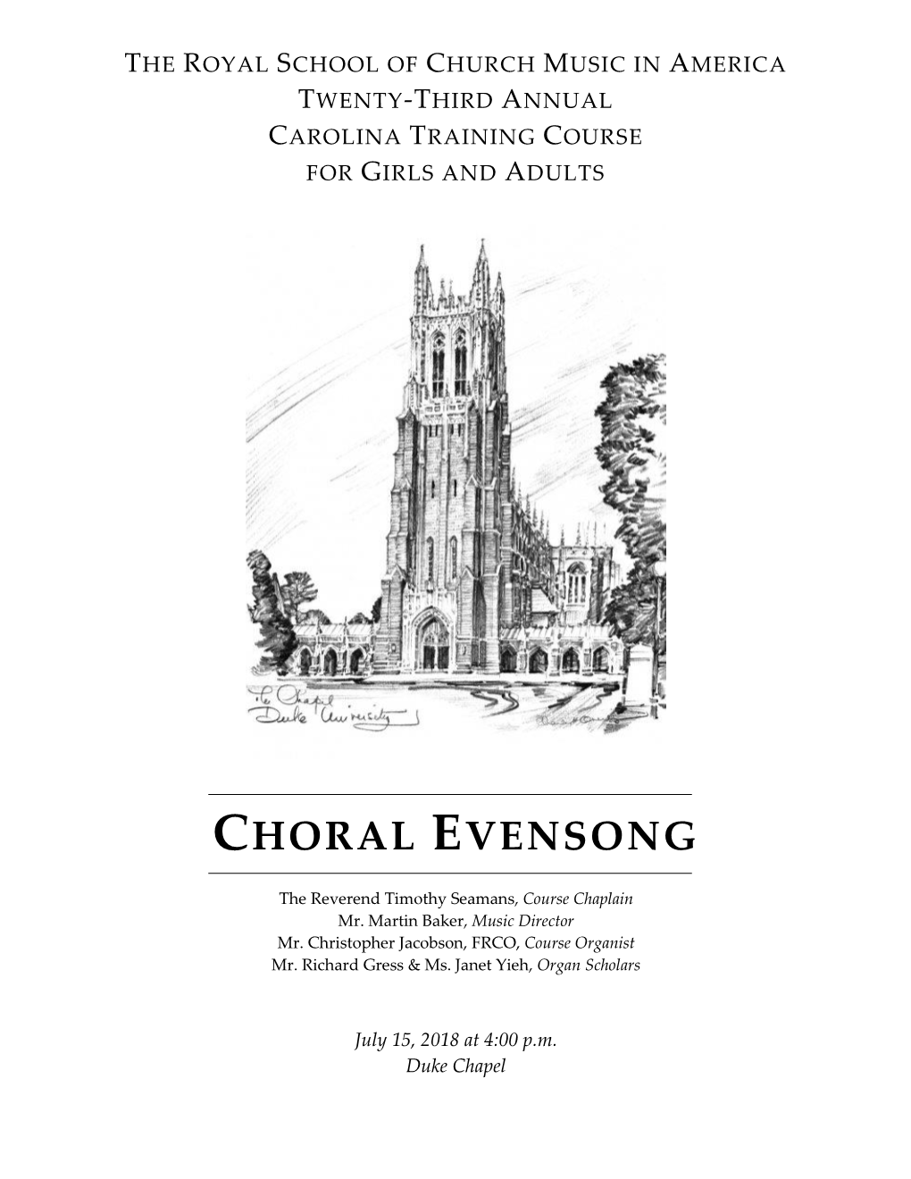 Choral Evensong