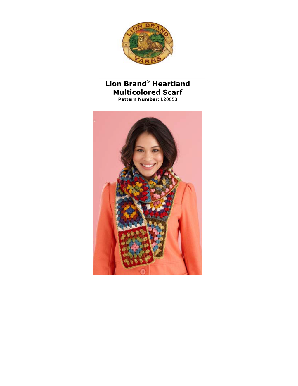 Free Crochet Pattern: Heartland Multicolored Scarf