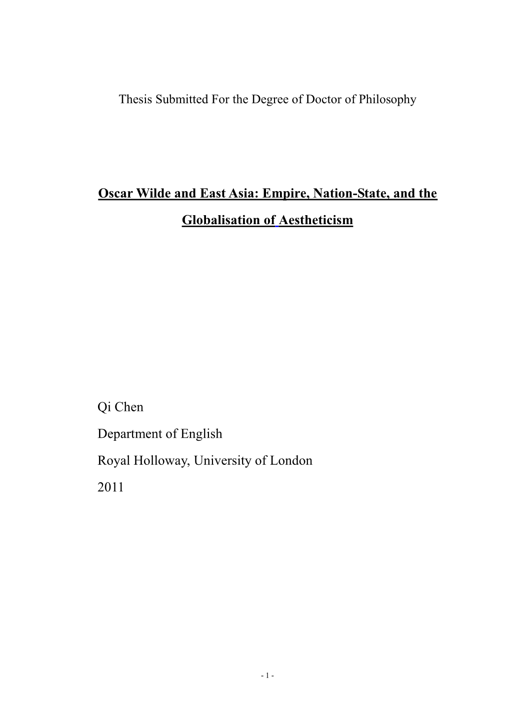 Qi Chen's Phd Thesis Full Text -Revised