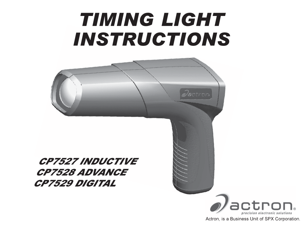 Timing Light Instructions