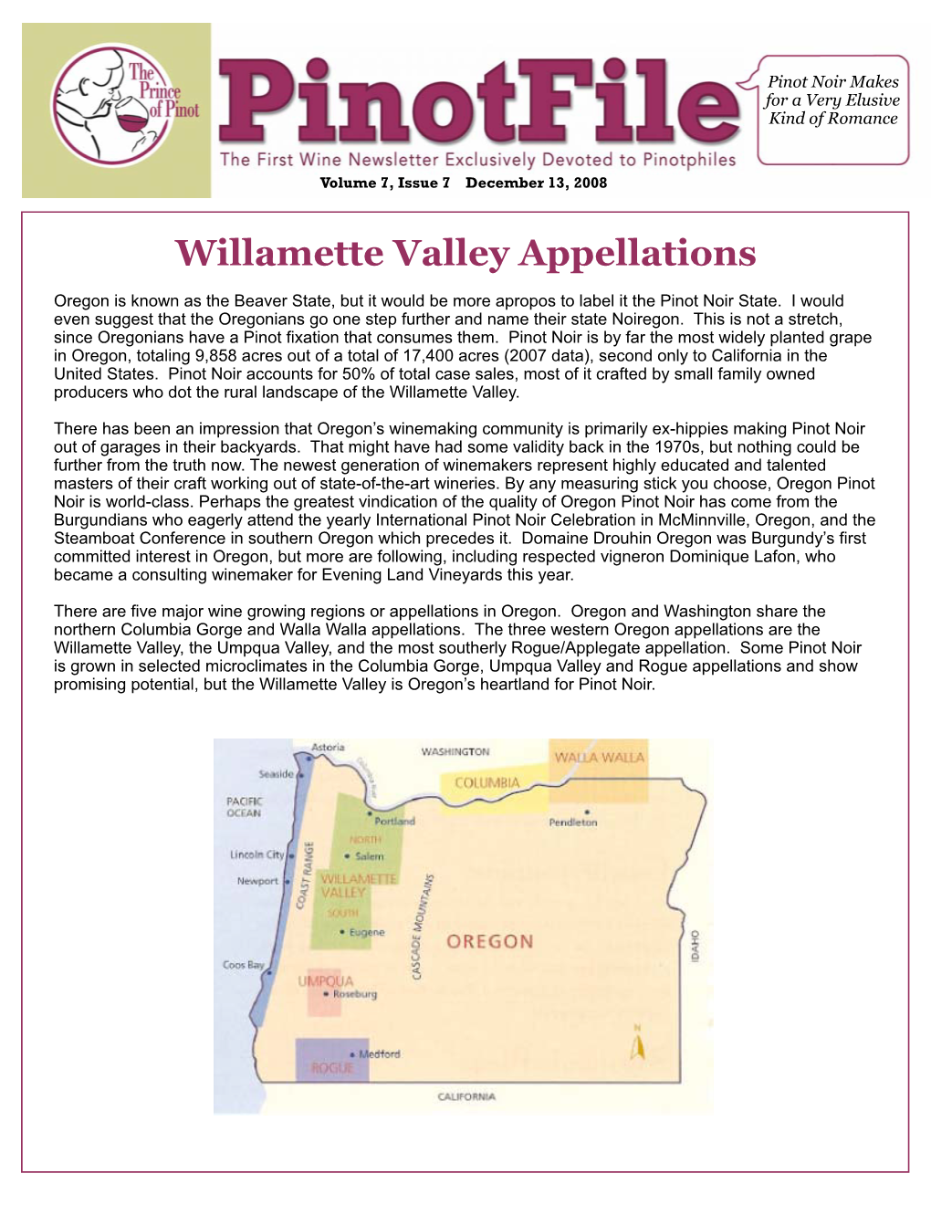 Willamette Valley Appellations