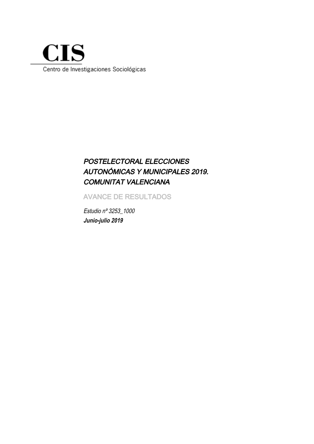 Postelectoral Elecciones Autonómicas Y Municipales 2019. Comunitat Valenciana