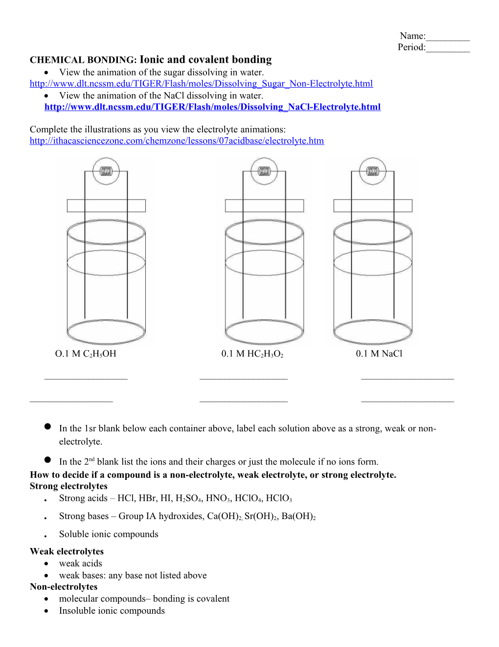 CHEMICAL BONDING: Ionic and Covalent Bonding