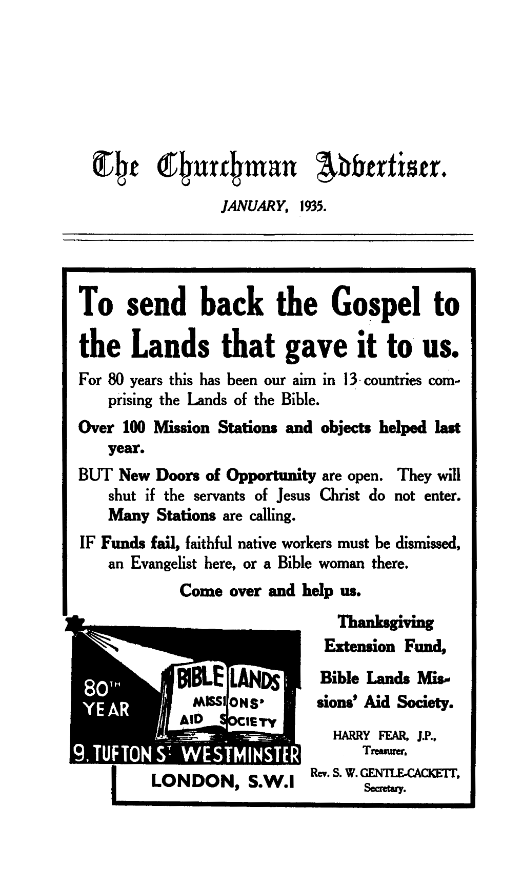To Send Back the Gospel to the Lands That Gave It to Us