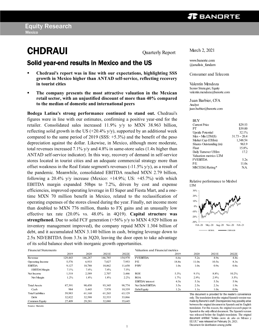 CHDRAUI Solid Year-End Results in Mexico and the US @Analisis Fundam