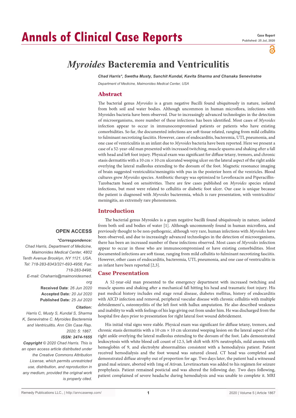 Myroides Bacteremia and Ventriculitis