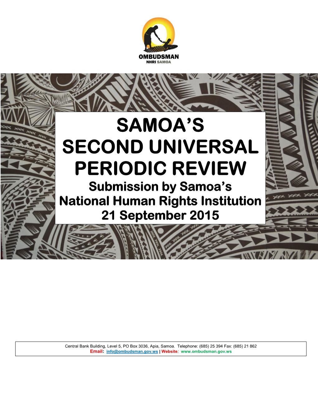 NHRI Samoa Submission to the Human