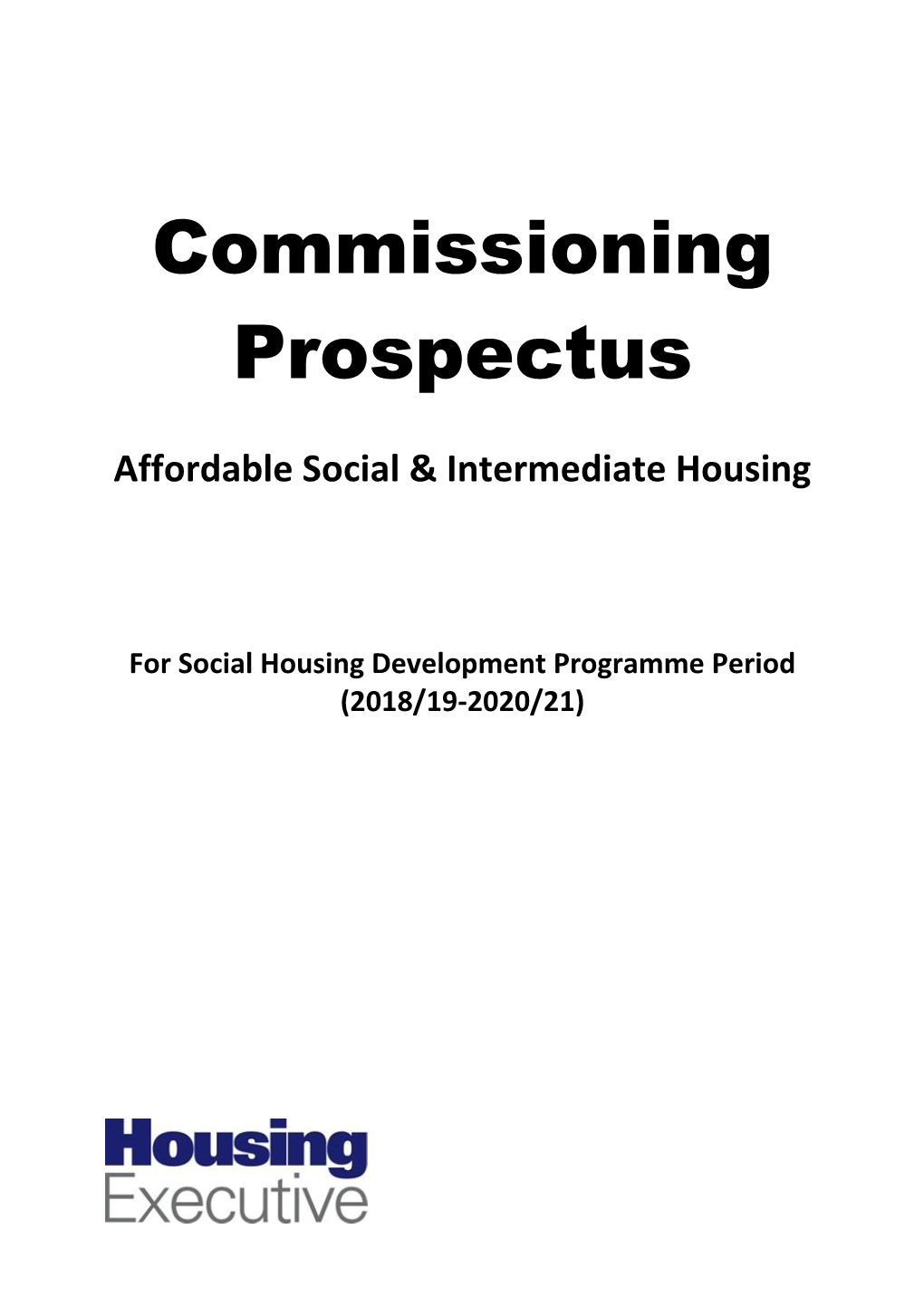 Commissioning Prospectus