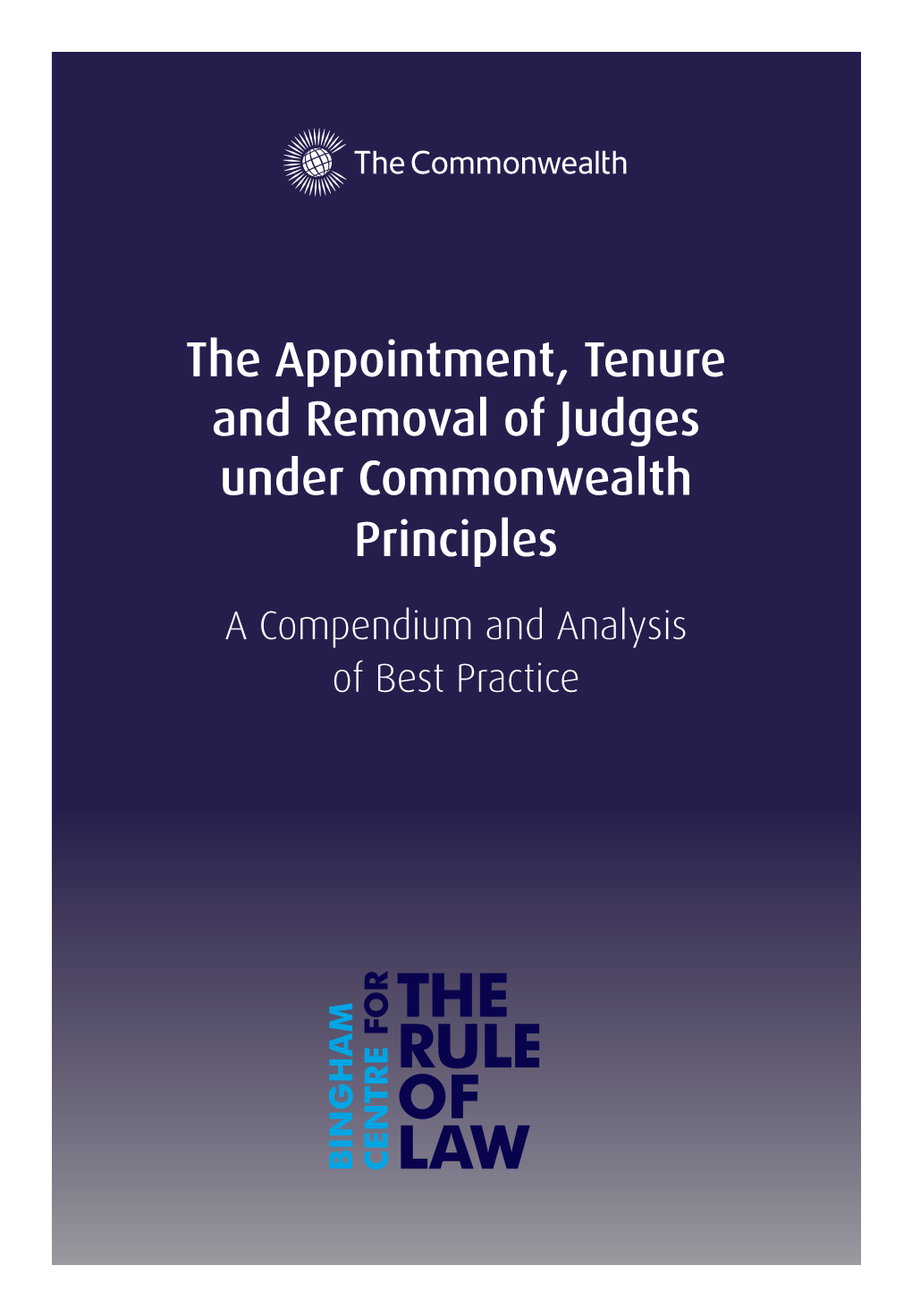The Appointment, Tenure and Removal of Judges Under Commonwealth