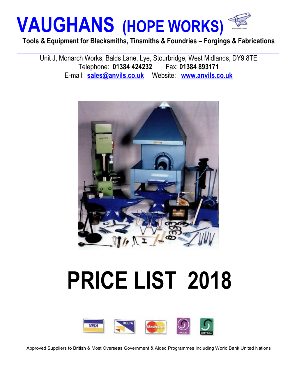 Price List 2018