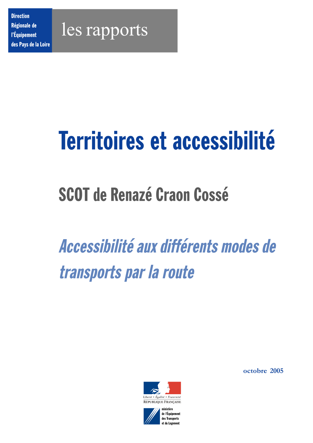 Territoires Et Accessibilité