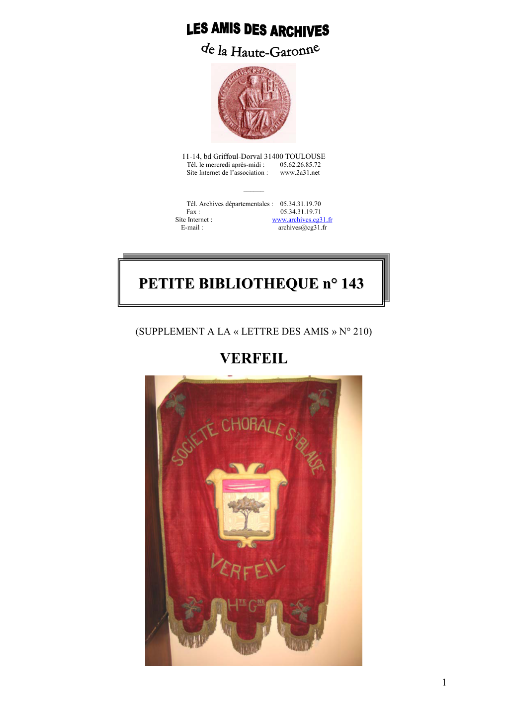 VERFEIL PETITE BIBLIOTHEQUE N°