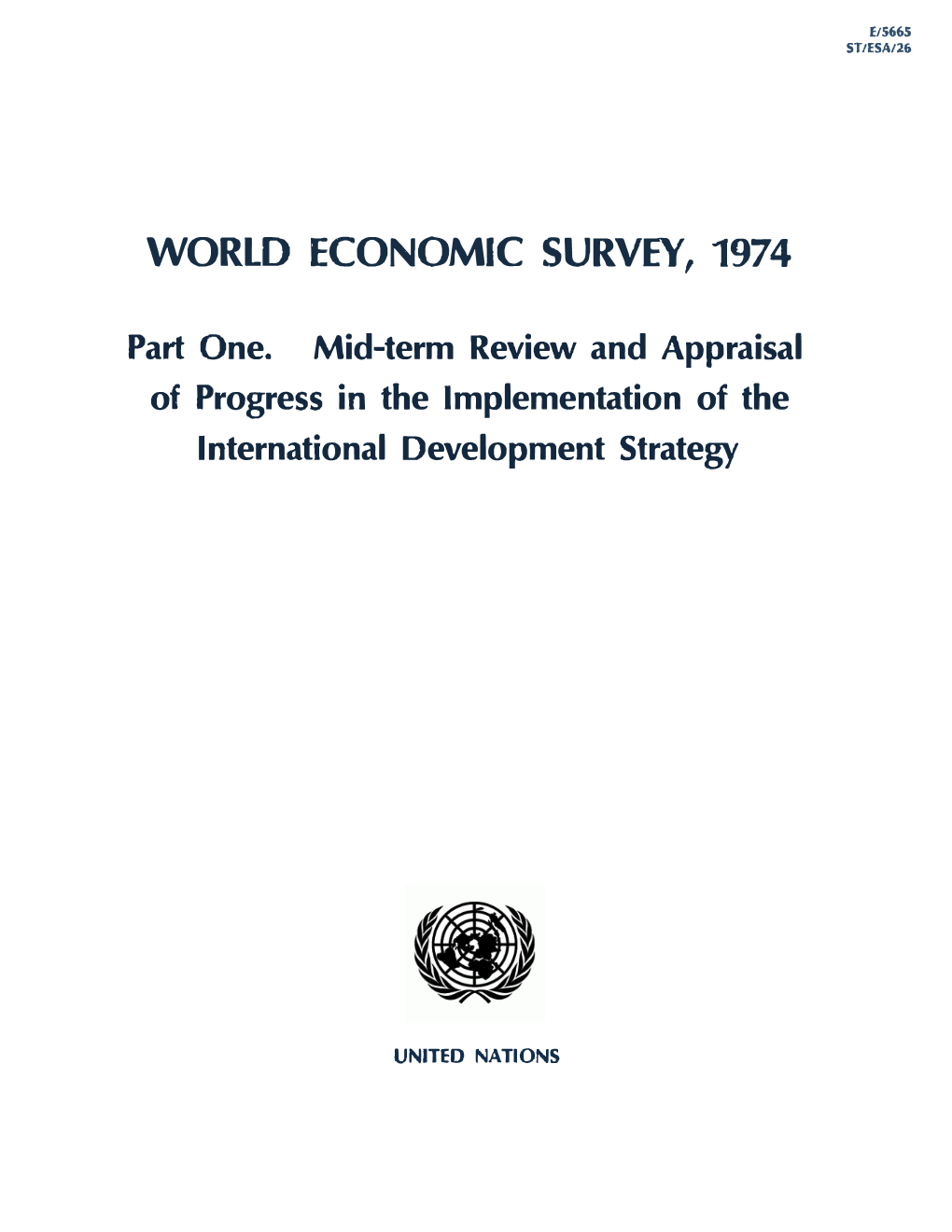 World Economic Survey, 1974